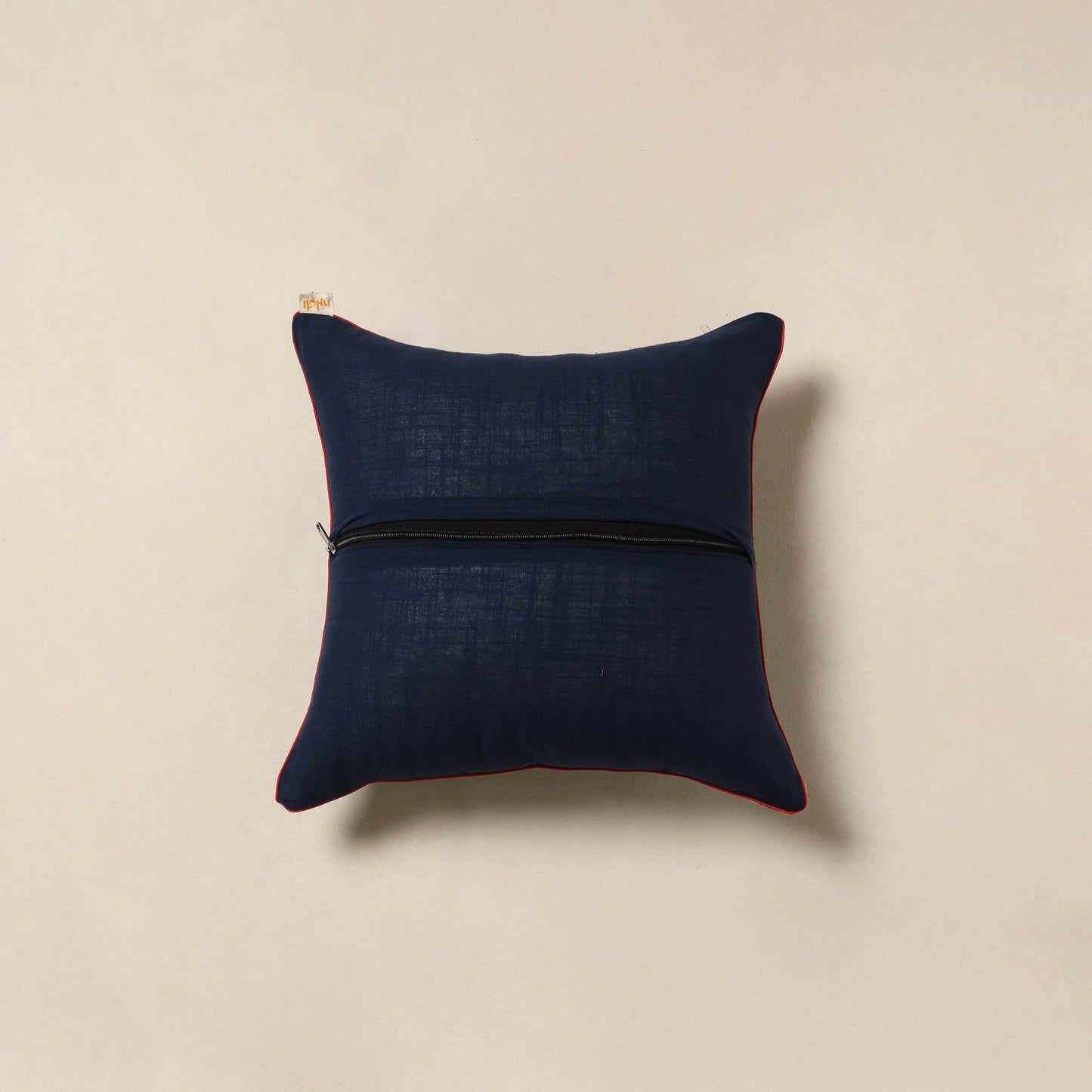 Blue - cotton indigo bagru cushion cover 08 - handcrafted