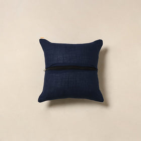 Blue - cotton indigo bagru cushion cover 09 - handcrafted