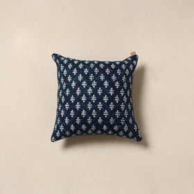 Blue - cotton indigo bagru cushion cover 10 - handcrafted