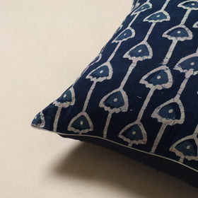 Blue - cotton indigo bagru cushion cover 23 - handcrafted