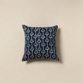 Blue - cotton indigo bagru cushion cover 23 - handcrafted