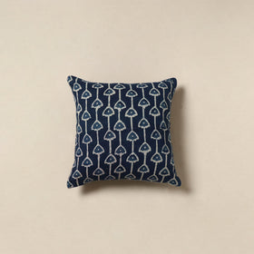 Blue - cotton indigo bagru cushion cover 23 - handcrafted