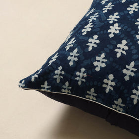 Blue - cotton indigo bagru cushion cover 24 - handcrafted