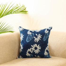 Blue Block Print Cotton Indigo bagru Cushion Cover