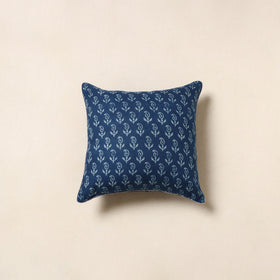 Blue - cotton indigo bagru cushion cover 31 - handcrafted