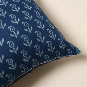 Blue - cotton indigo bagru cushion cover 31 - handcrafted