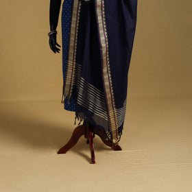 Blue - cotton jacquard dupatta with thread border 32