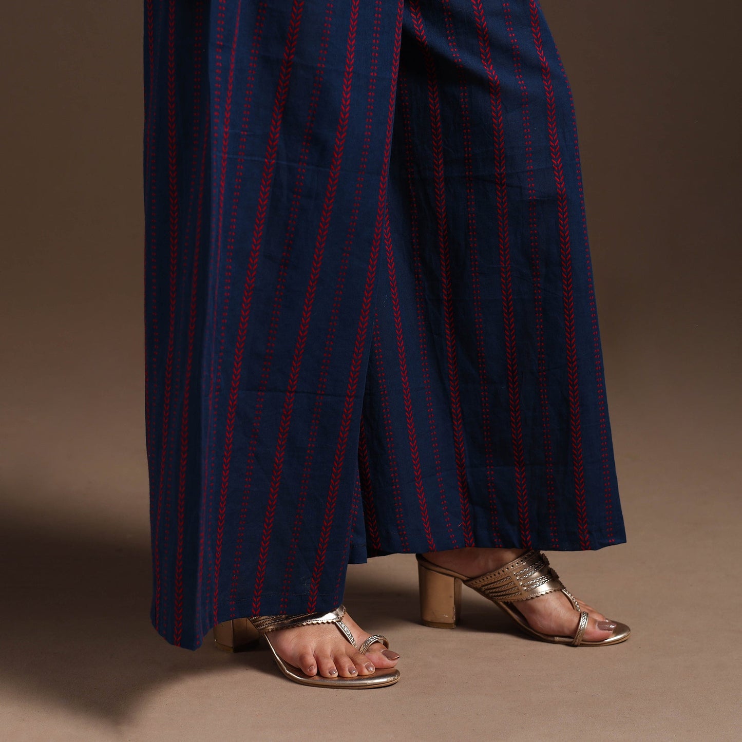 Blue - cotton jacquard kurta set (set of 2) 04 - handcrafted