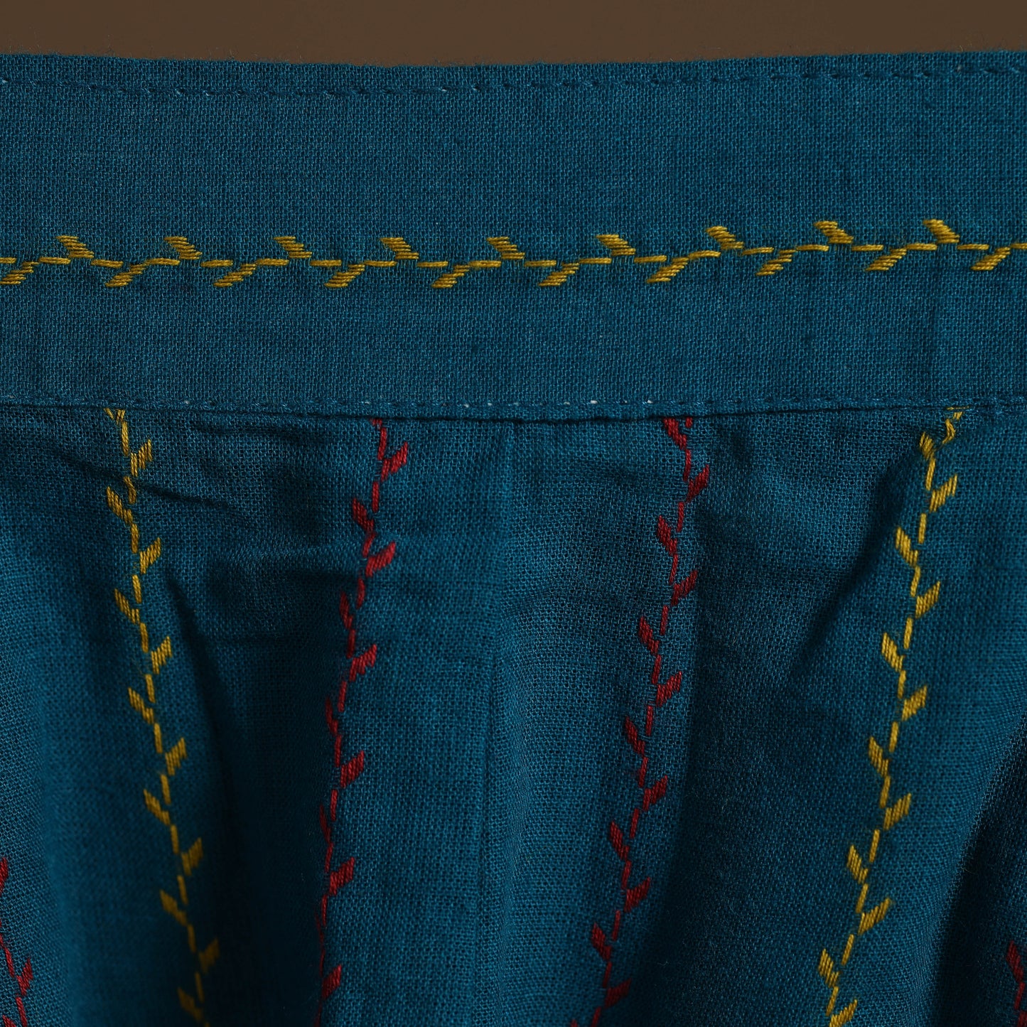 Blue - cotton jacquard weave palazzo 06 - handcrafted