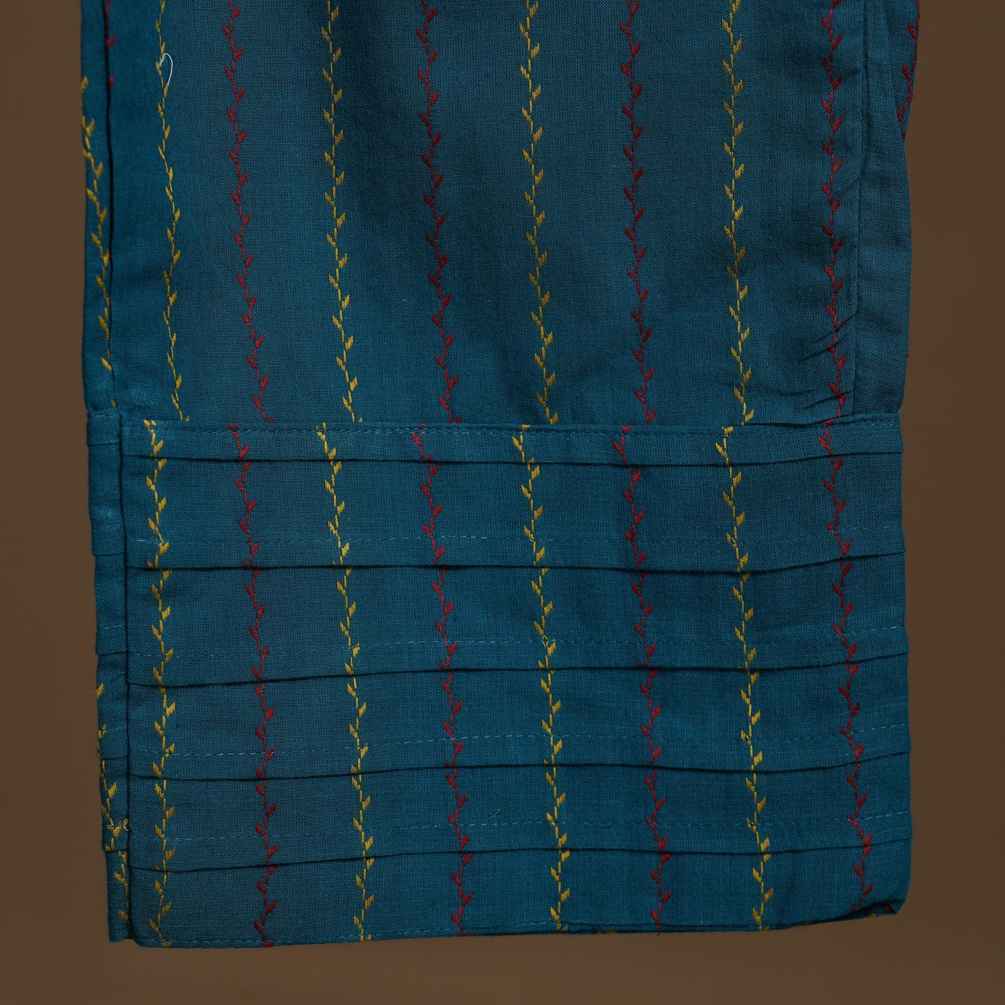 Blue - cotton jacquard weave palazzo 06 - handcrafted