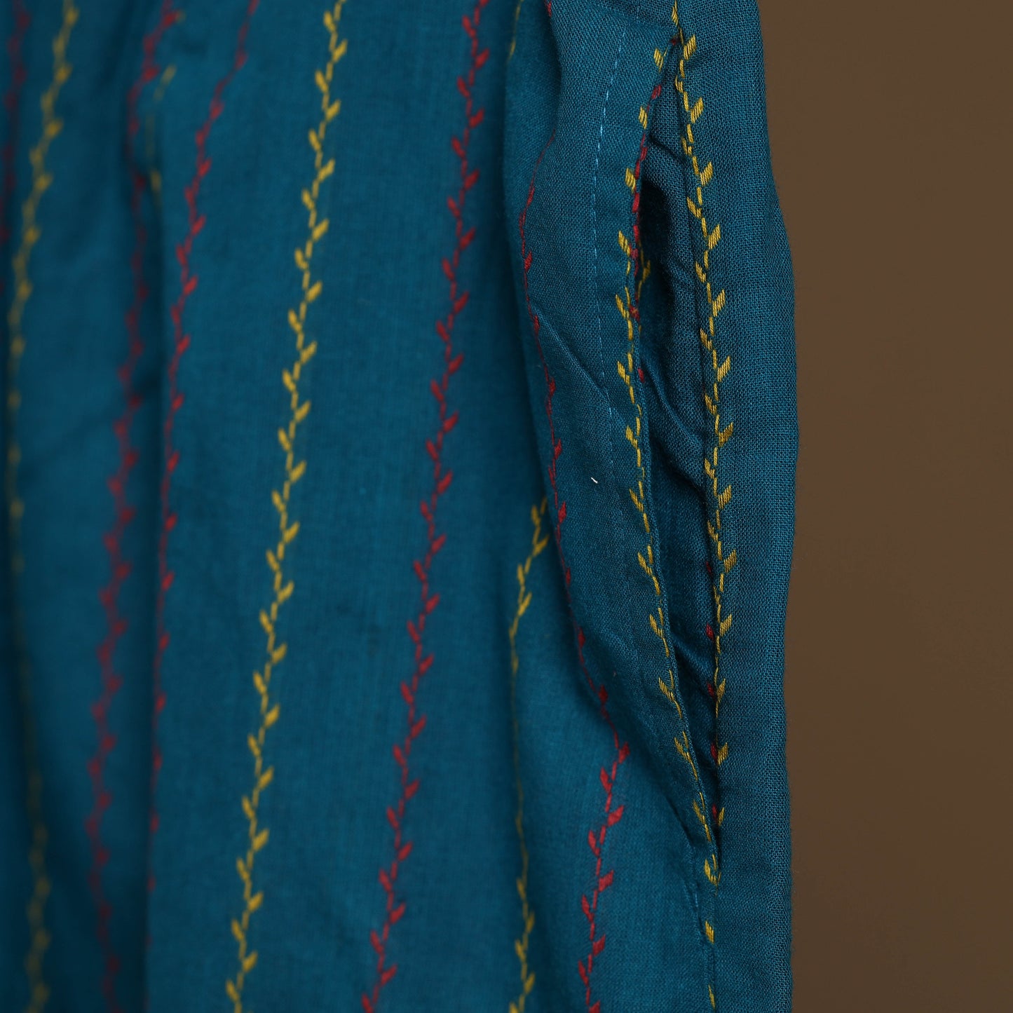 Blue - cotton jacquard weave palazzo 06 - handcrafted