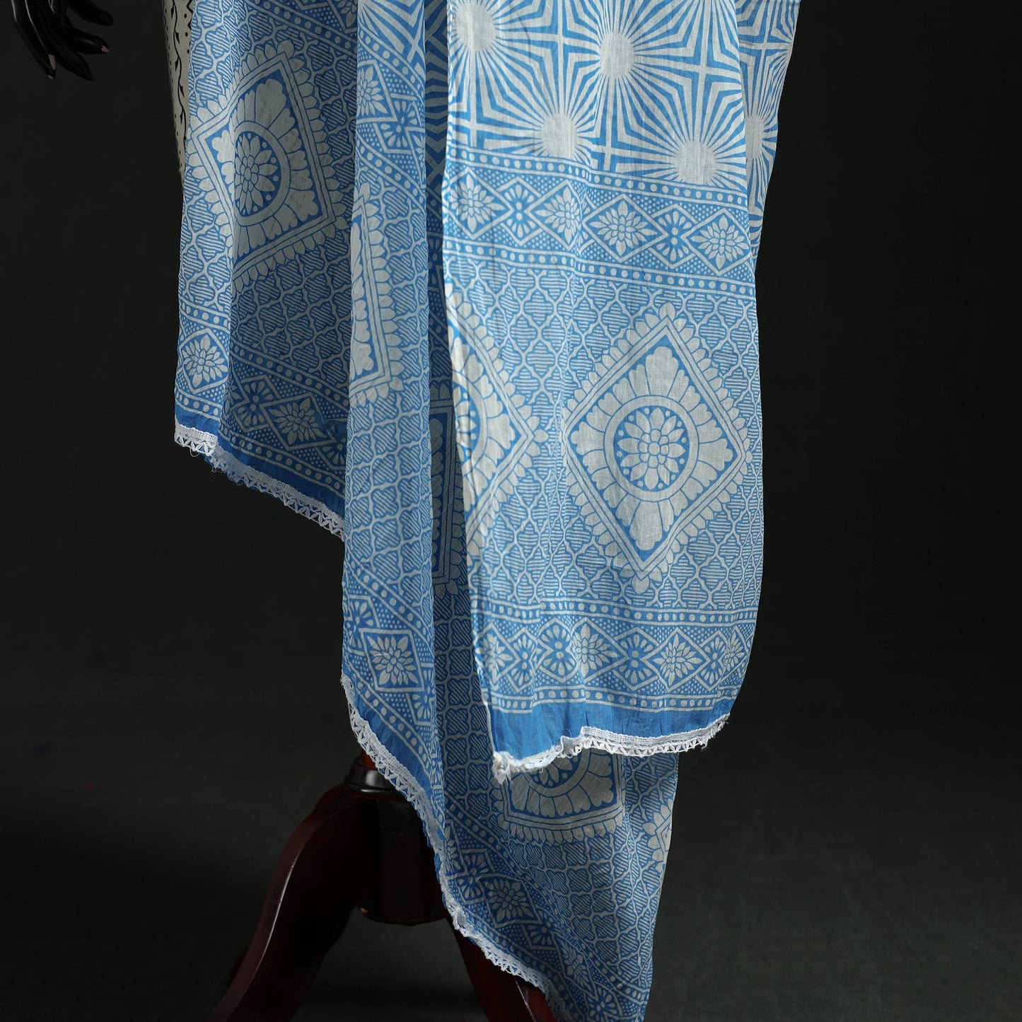 Cotton jaipur printed dupatta 01 - handcrafted