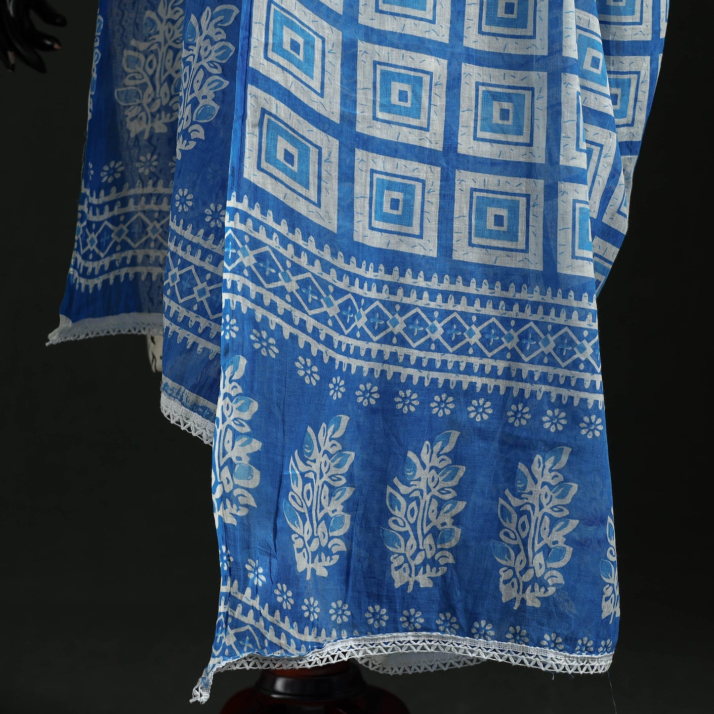 Cotton jaipur printed dupatta 22 - handcrafted