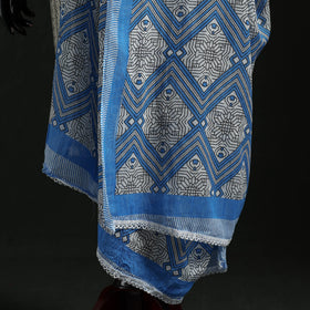 Cotton jaipur printed dupatta 25 - handcrafted