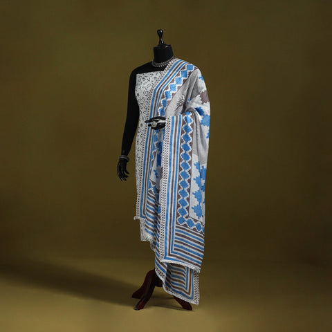 Cotton jaipur printed dupatta 25 - handcrafted