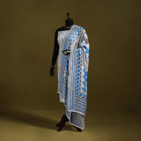 Cotton jaipur printed dupatta 25 - handcrafted