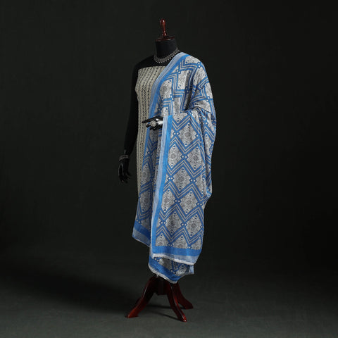Cotton jaipur printed dupatta 25 - handcrafted
