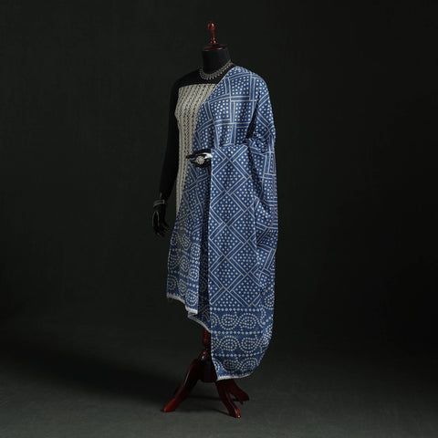 Cotton jaipur printed dupatta 42 - handcrafted