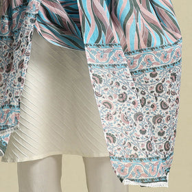 Buy Blue Cotton Jaipur Printed Dupatta Online