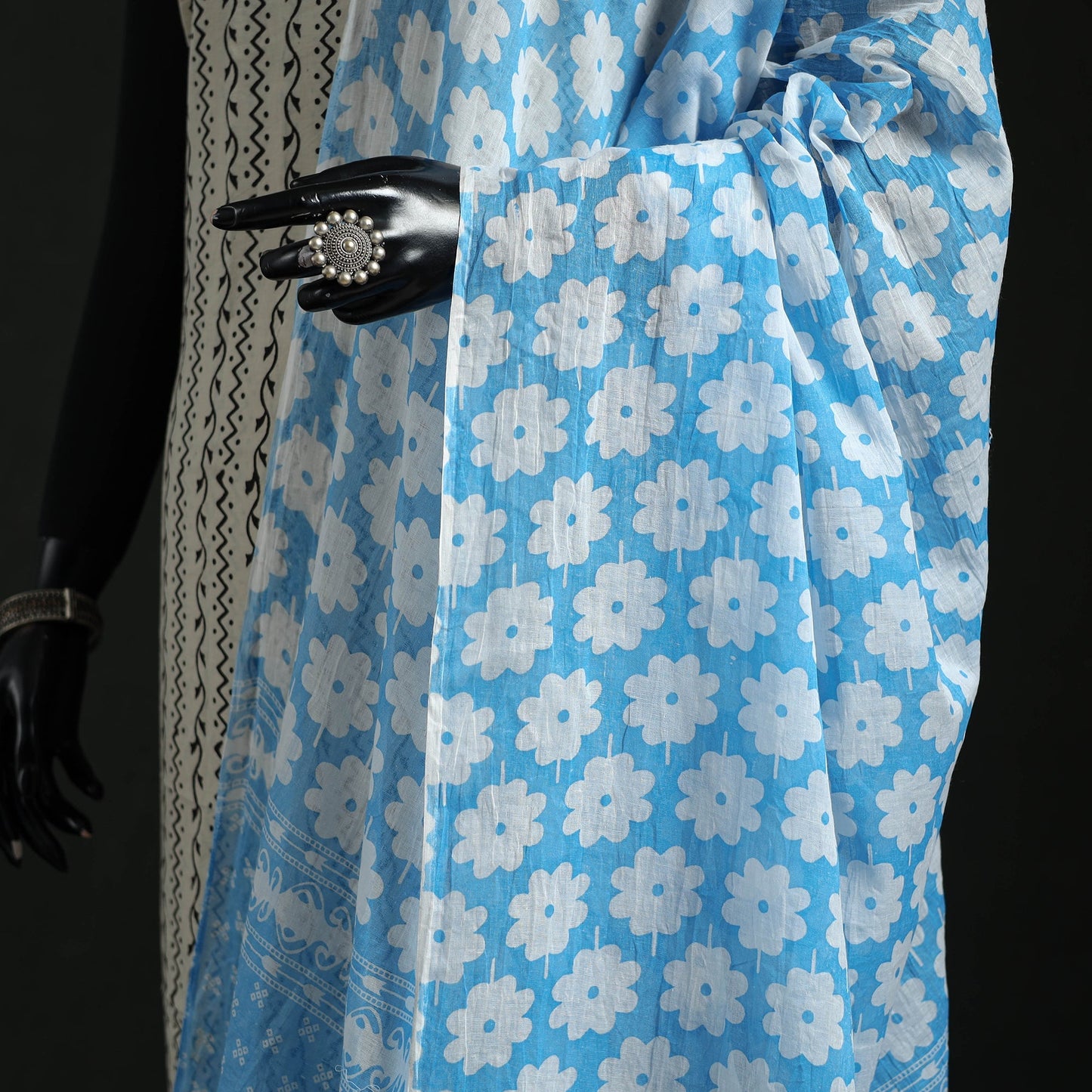 Cotton jaipur printed dupatta 46 - handcrafted