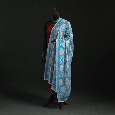 Cotton jaipur printed dupatta 67 - handcrafted