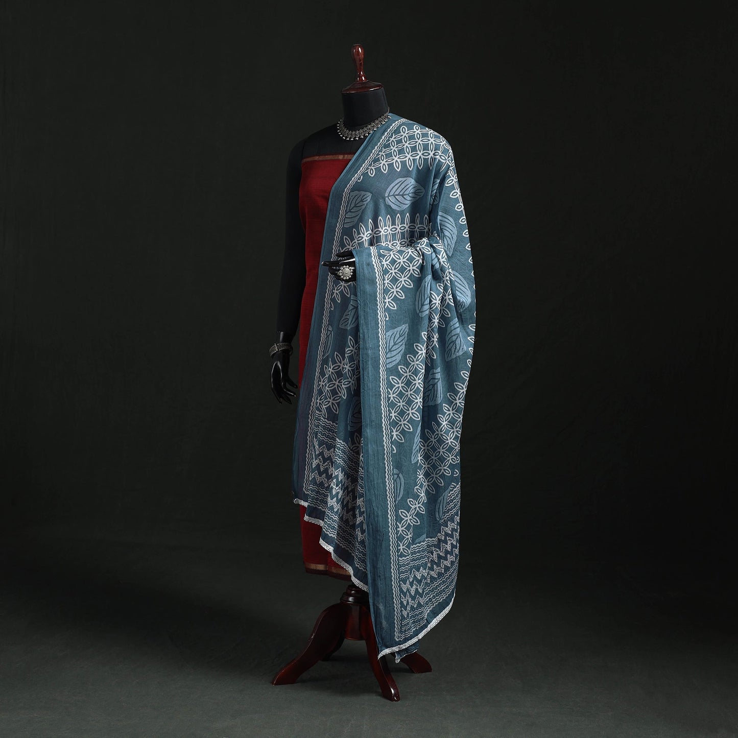 Cotton jaipur printed dupatta 71 - handcrafted