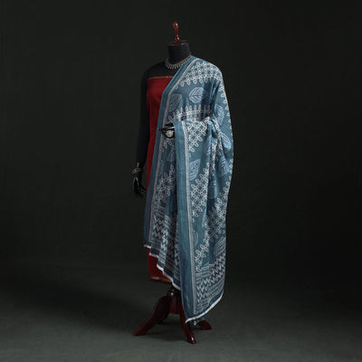 Cotton jaipur printed dupatta 71 - handcrafted