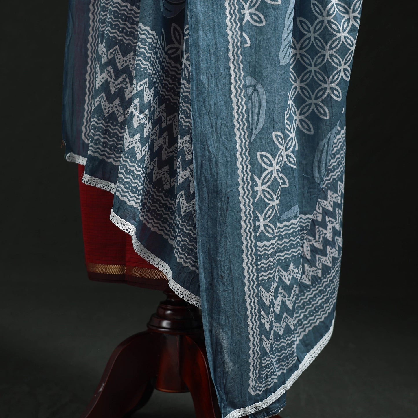 Cotton jaipur printed dupatta 71 - handcrafted