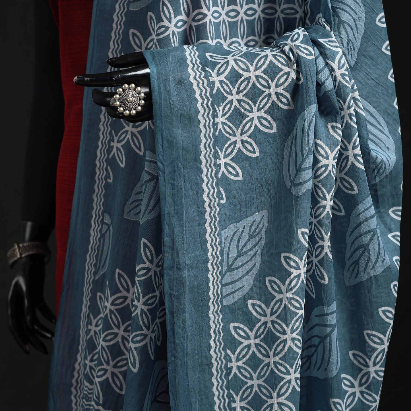 Cotton jaipur printed dupatta 71 - handcrafted
