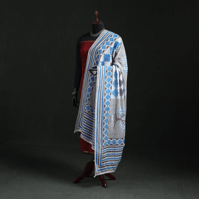 Cotton jaipur printed dupatta 87 - handcrafted