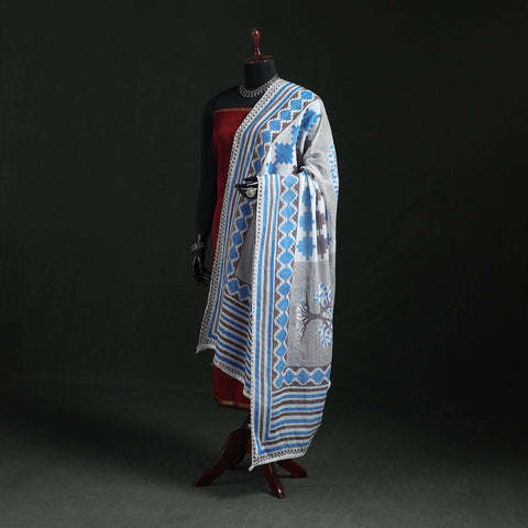Cotton jaipur printed dupatta 87 - handcrafted