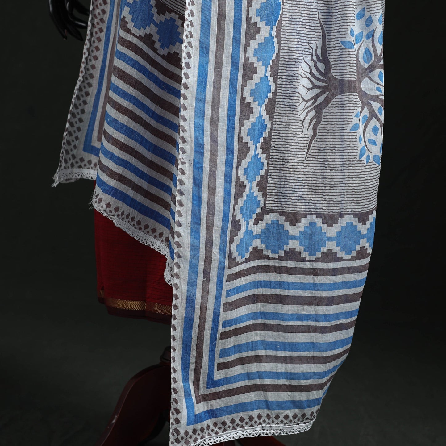Cotton jaipur printed dupatta 87 - handcrafted