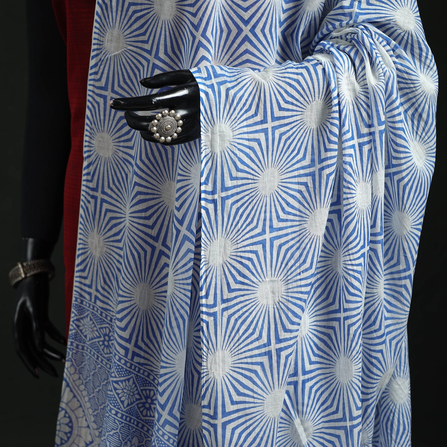 Cotton jaipur printed dupatta 89 - handcrafted