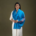 Buy Blue Cotton Kashida Embroidery Stole