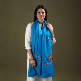 Buy Blue Cotton Kashida Embroidery Stole