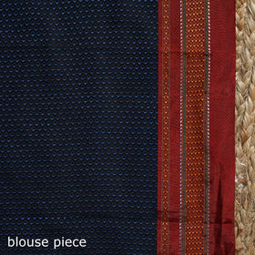 Cotton khun saree with chikki paras border 04 - handcrafted