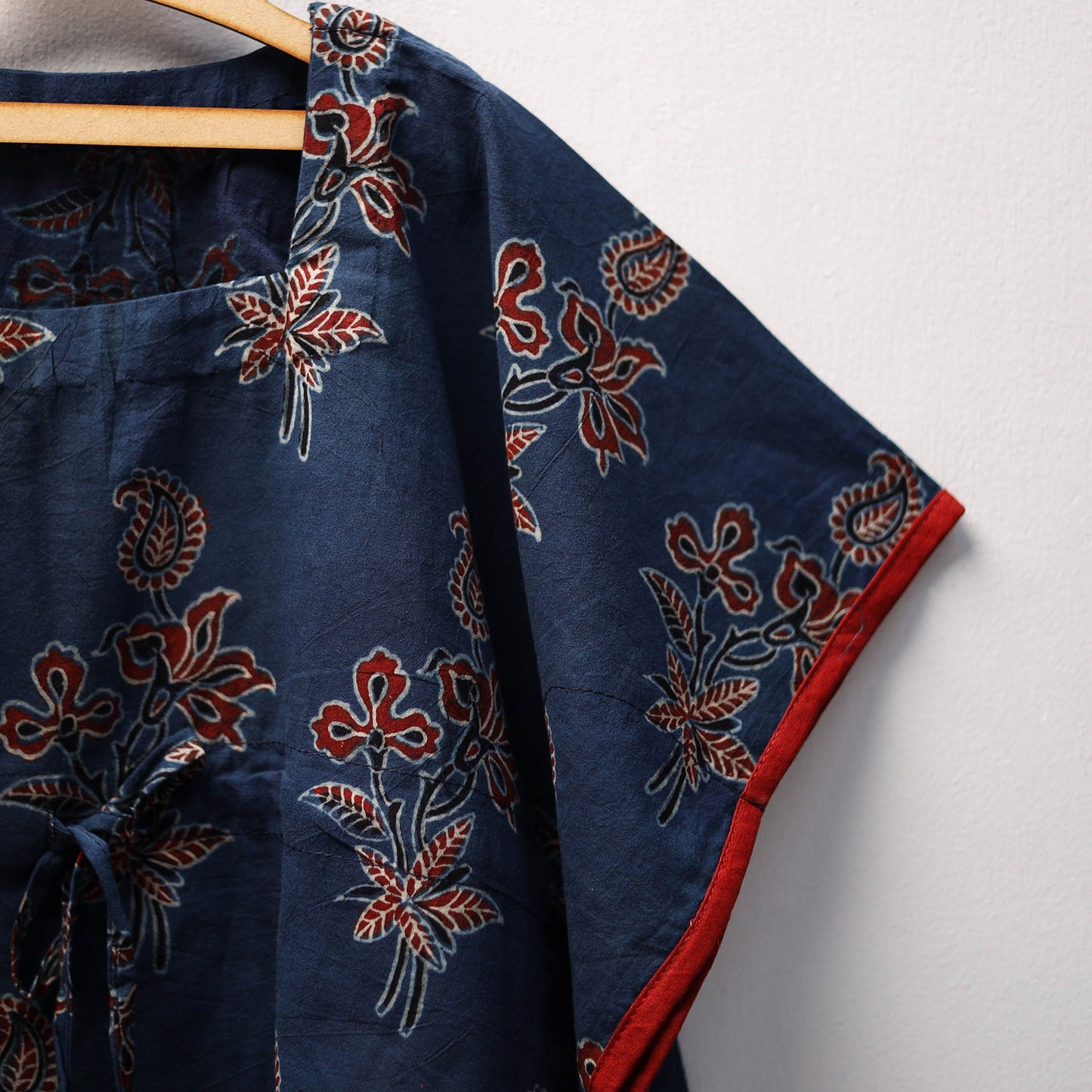 Blue Ajrakh Block Print Cotton Kids Kaftan (3-4 Years)