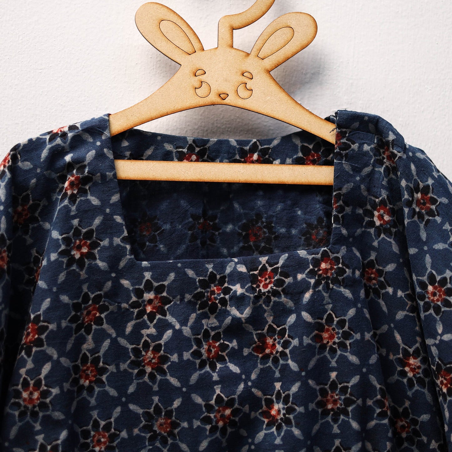 Blue - cotton kids kaftan (3-4 years) 07 - handcrafted