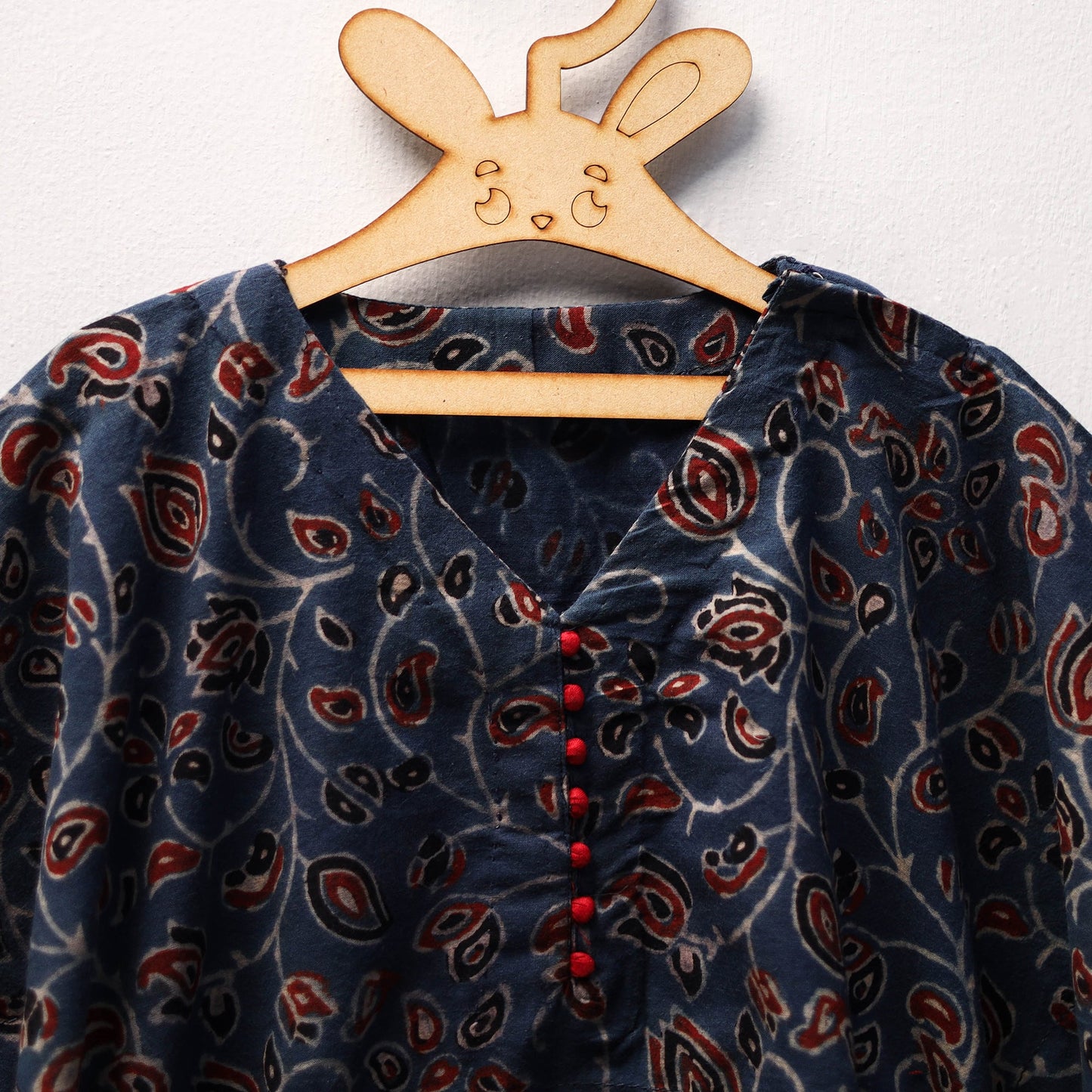 Blue - cotton kids kaftan (3-4 years) 13 - handcrafted