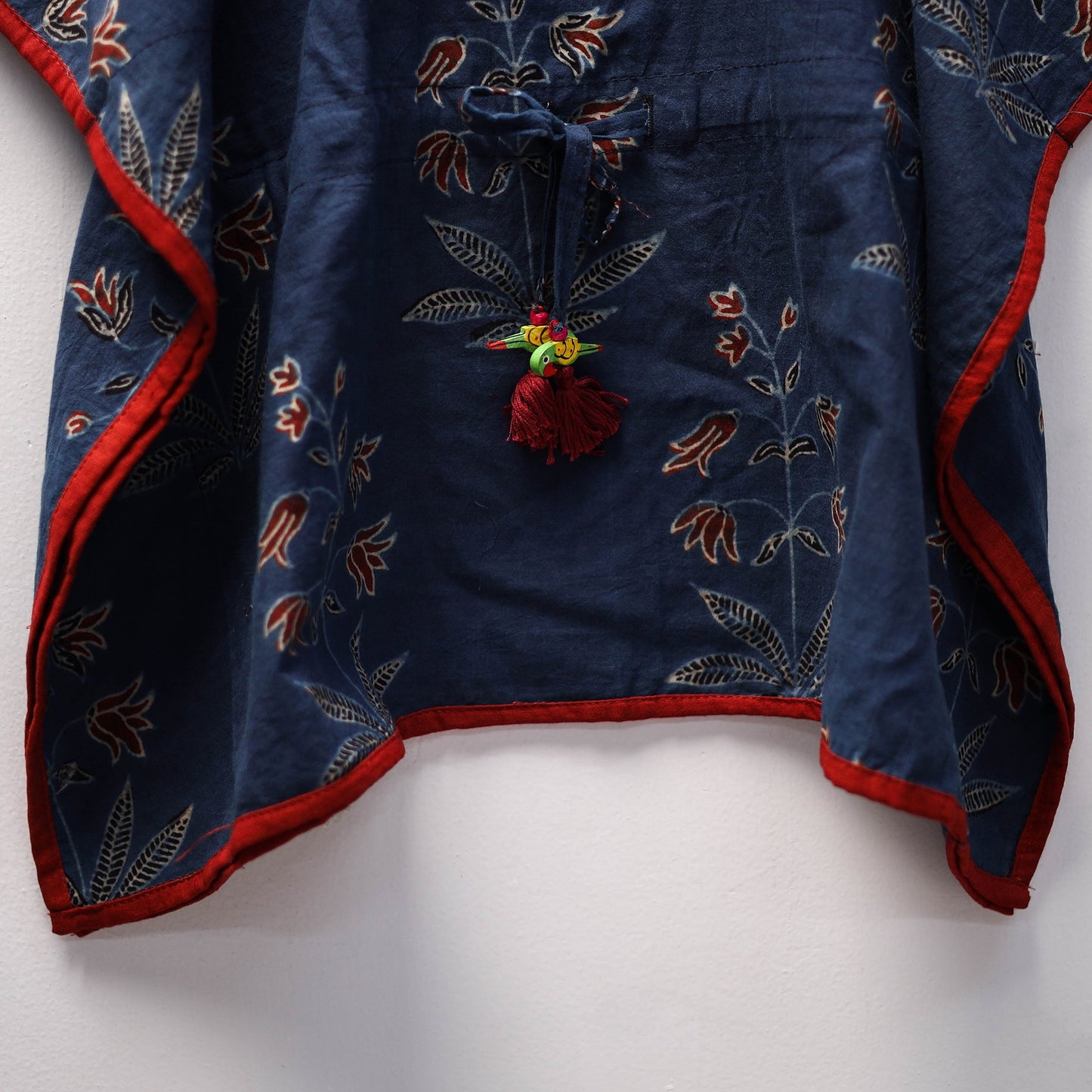 Blue Ajrakh Block Print Cotton Kids Kaftan (3-4 Years)