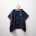 Blue Ajrakh Block Print Cotton Kids Kaftan (3-4 Years)