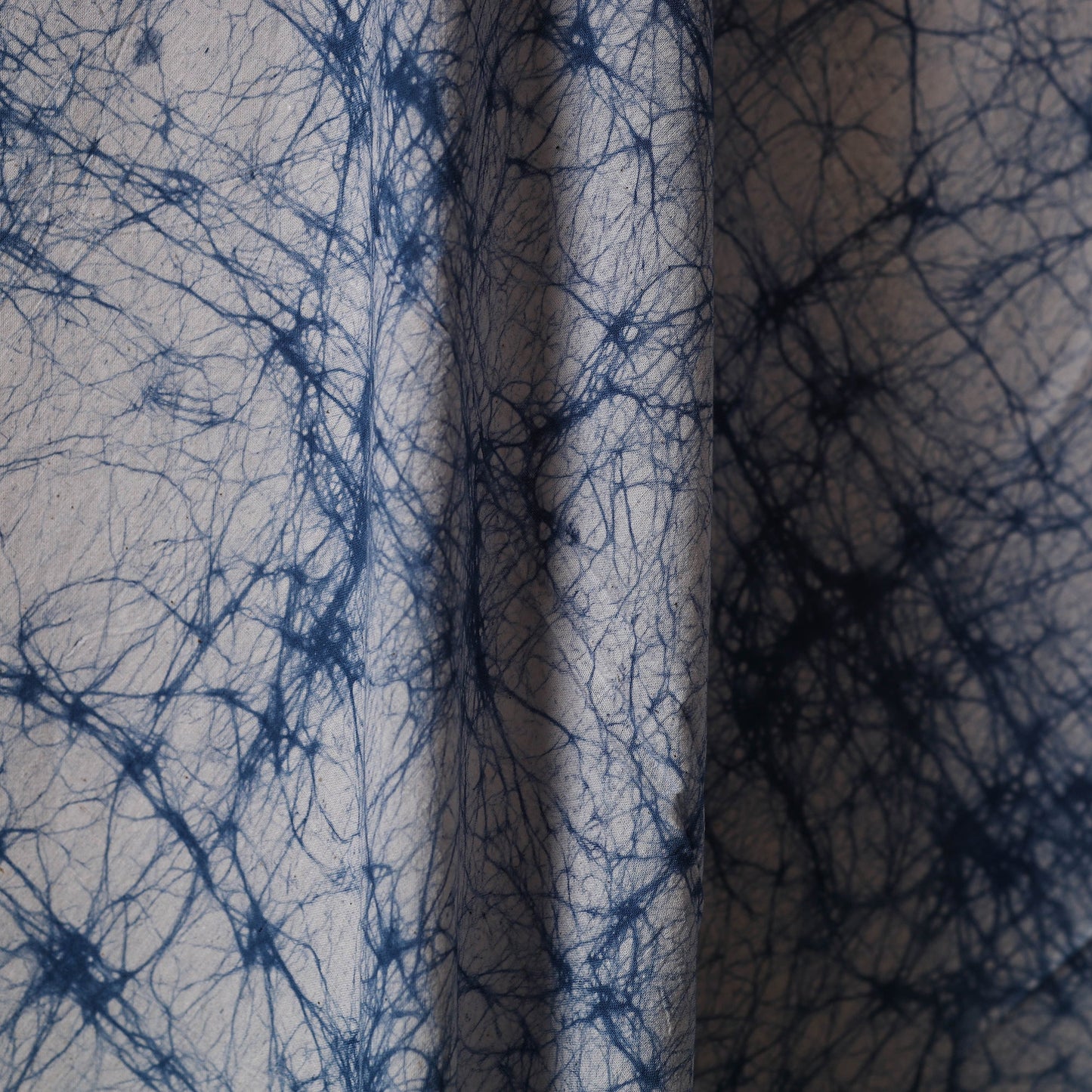 Blue - cotton kutch batik fabric 35 - handcrafted