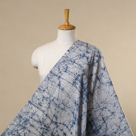 Blue - cotton kutch batik fabric 35 - handcrafted