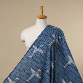 Blue - cotton kutch batik fabric 38 - handcrafted