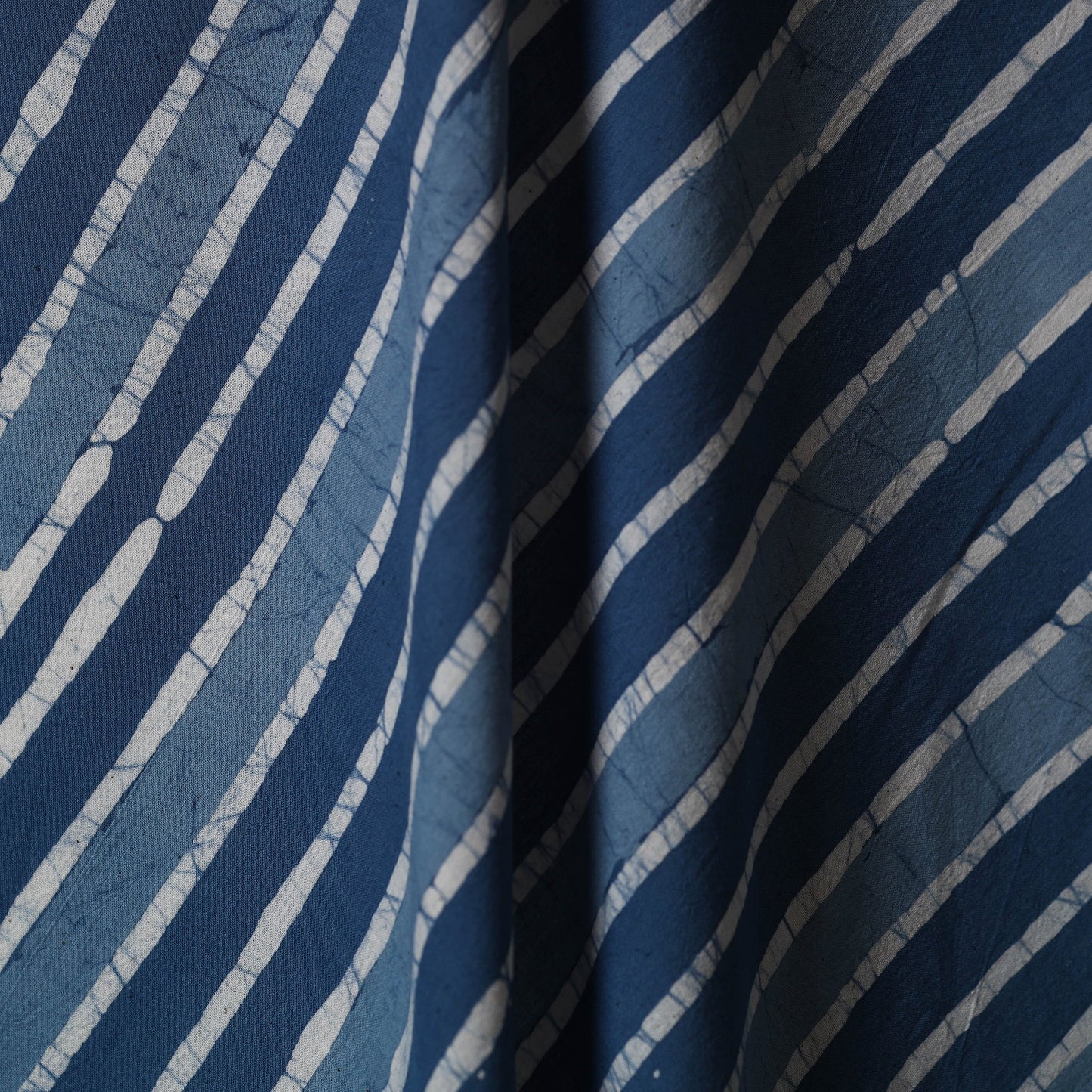 Blue - cotton kutch batik fabric 34 - handcrafted