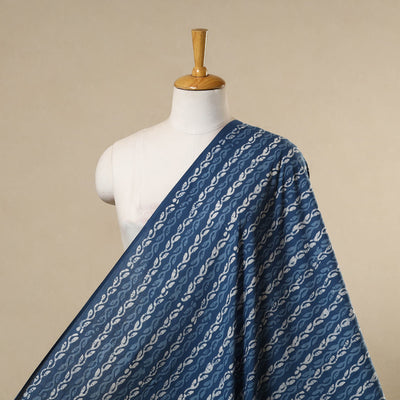 Blue - cotton kutch batik fabric 37 - handcrafted