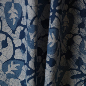 Blue - cotton kutch batik fabric 40 - handcrafted
