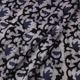Blue Cotton Kutch Hand Batik Print Fabric