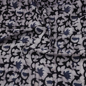 Blue Cotton Kutch Hand Batik Print Fabric