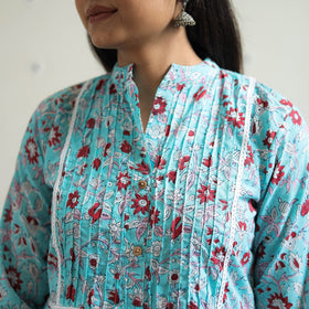 Buy Blue Sanganeri Print Kurta for Women Online